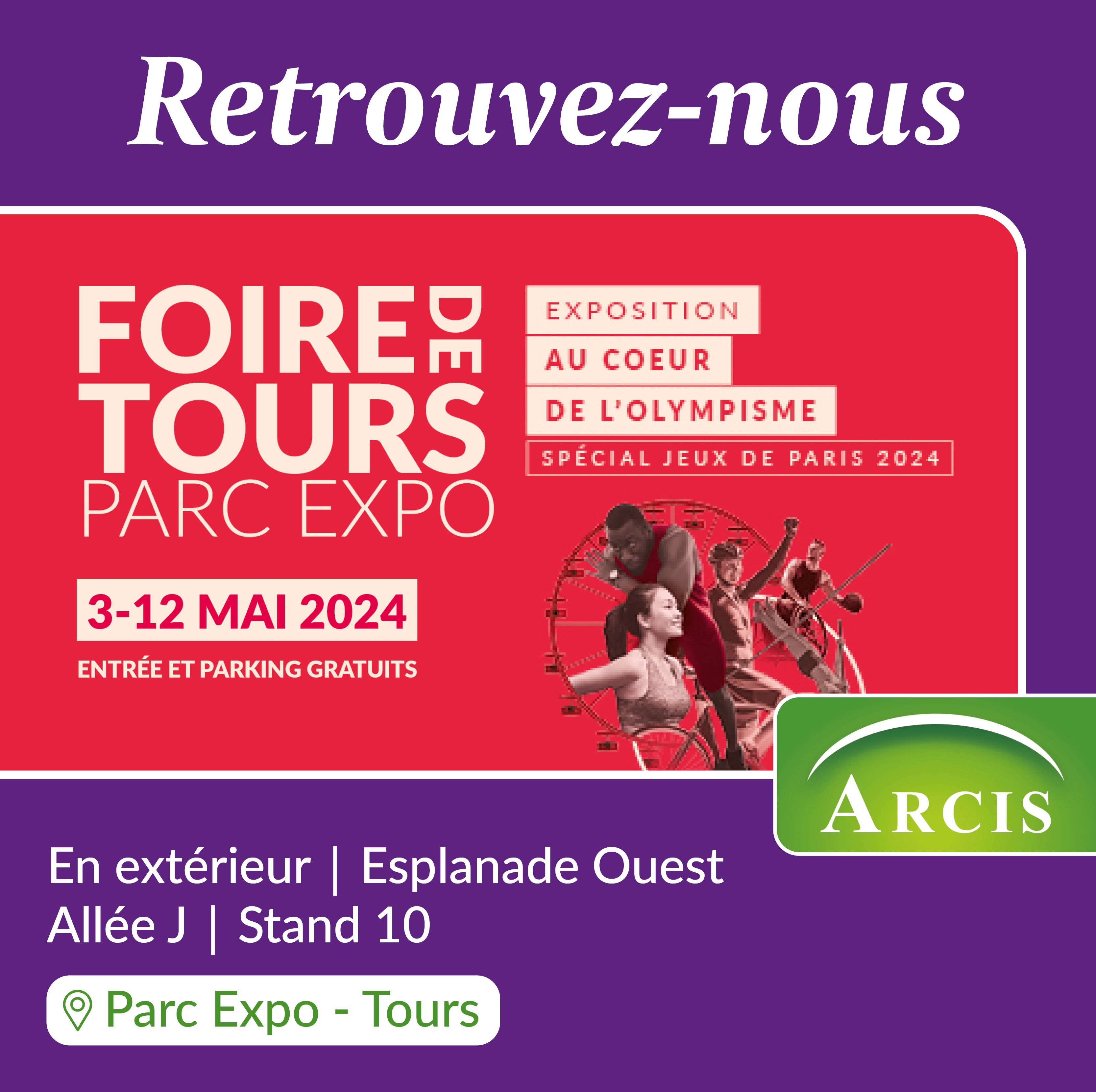 Venez découvrir les solutions Abri Arcis à la Foire de Tours 2025